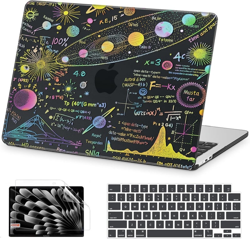 AKIT Compatible with MacBook Air 13 inch Case 2026 2025 2024-2022 M4 M3 M2 A3240 A3113 A2681, Unique Hard Shell Laptop Case+Screen Protector+Keyboard Cover for MacBook Air 13.6 inch, Mystery Black - Image 1